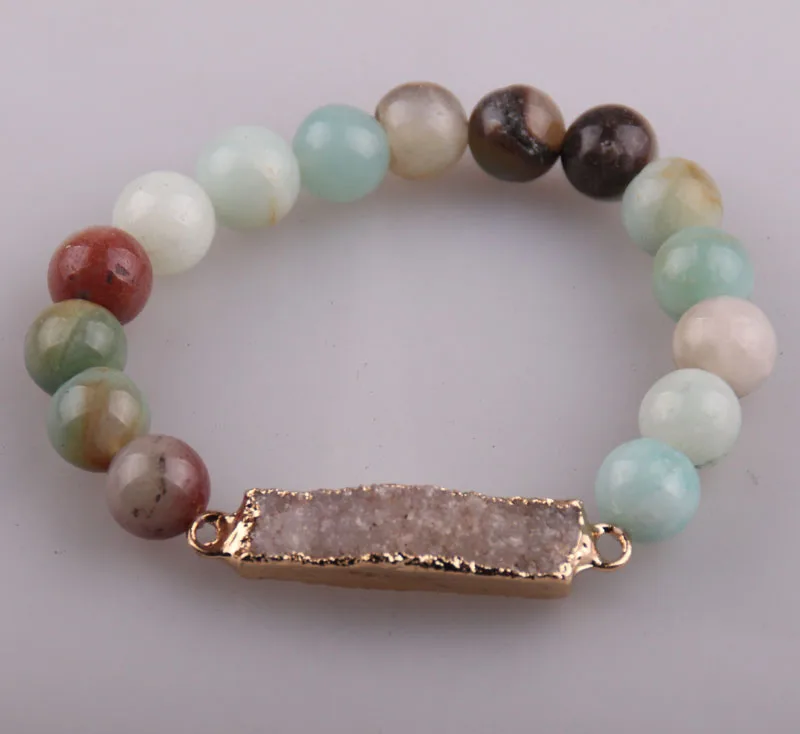 Женский браслет с амазонитом 10 мм|druzy bracelet|bracelet fashionfashion bracelet |