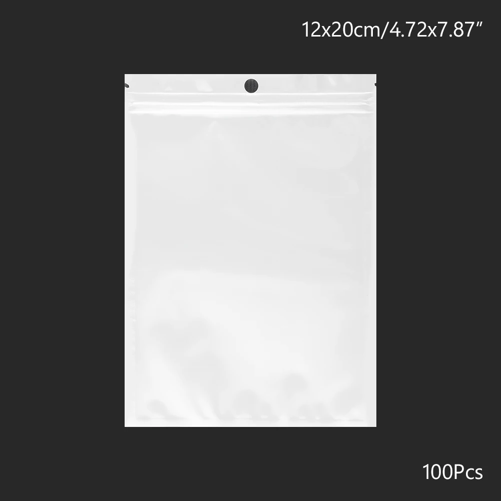 Темно-серый 50PCS 100PCS White Clear Self Seal Zipper Plastic Retail Packaging Poly Pouches Ziplock Zip Lock Bags Package With Hang Hole - Цвет: Темно-серый