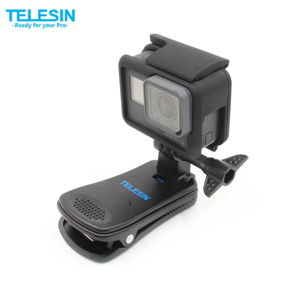 TELESIN вращающийся на 360 градусов рюкзак Крепление шляпа зажим подставка крепление