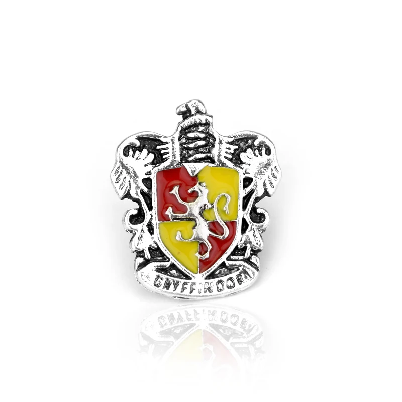 XZ021 Хогвартс значок колледжа брошь волшебный Гриффиндор Слизерин Ravenclaw Hufflepuff символ металлический значок булавка шляпа брошь для одежды Ювелирные изделия - Окраска металла: XZ021