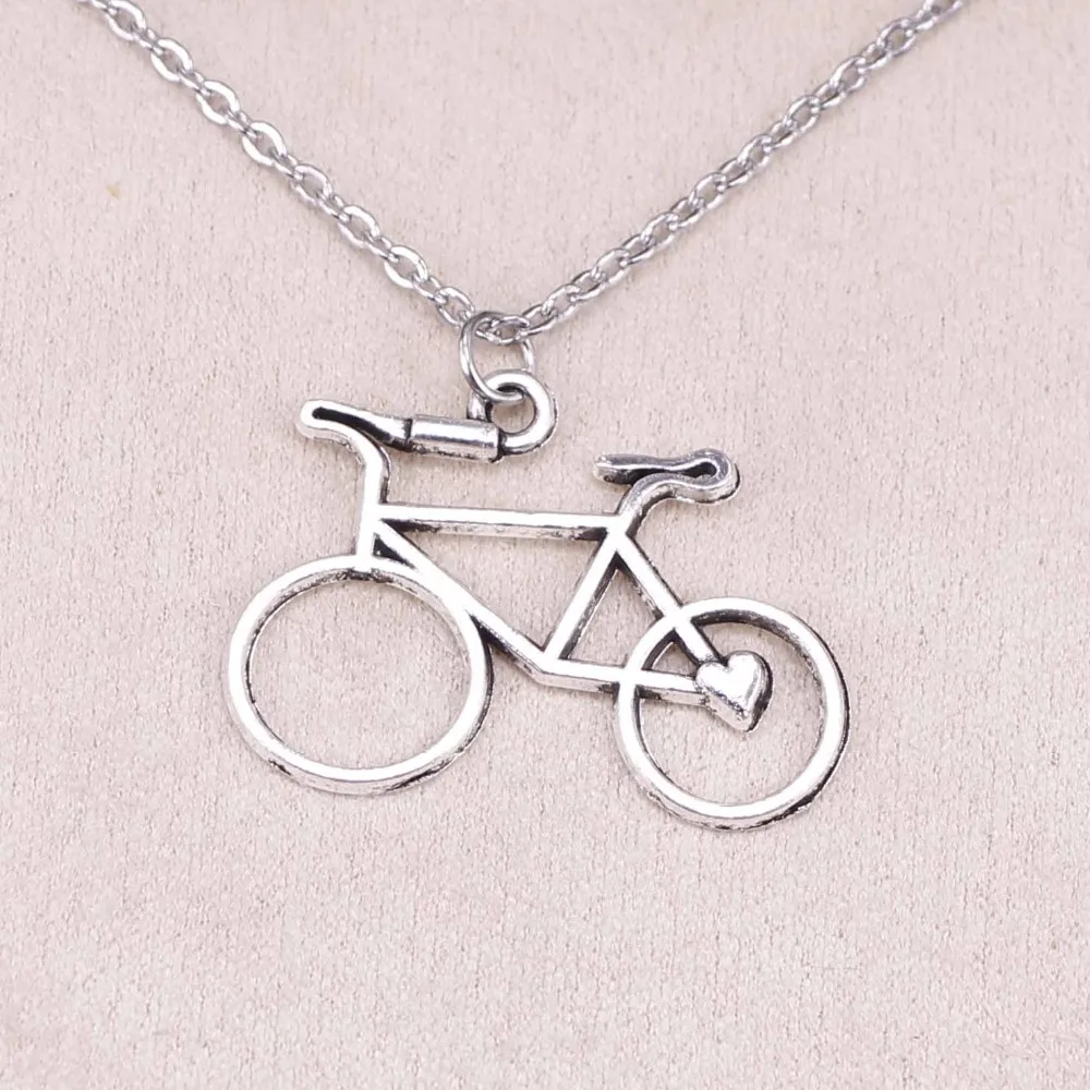 New Fashion Silver Pendant bike bicycle 31*23mm Necklace Women Exquisite Choker Jewelry | Украшения и аксессуары