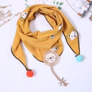 Шарф детский, Осень-зима 2018, с изображением Льва, для мальчиков и девочек