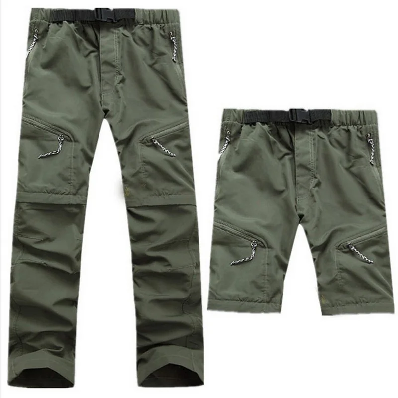 

New Mens Removable Quick Dry Sport Hiking Outdoor Pants Men Trekking Fishing Camping Thousers Summer Breathable Climbing Shorts