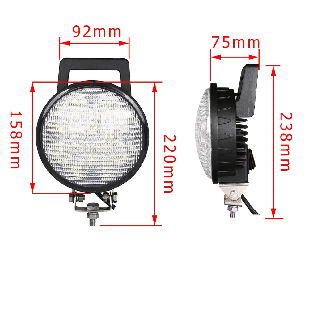 6-дюймовая 36-ваттная автомобильная светодиодная фара-поисковик с вкл./выкл. переключателем, 12 В, широкий луч, светильник для кемпинга и работы, для грузовика, внедорожника и внедорожников.