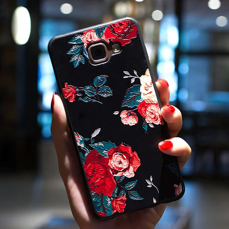 h-heihon 3D цветок рельефный чехол для samsung Galaxy M10 M20 M30 J5 J7 J4 J6 плюс J3 J2 Prime Note 9 8 4 Мягкий из термопластика чехол Coque - Цвет: h-heihon