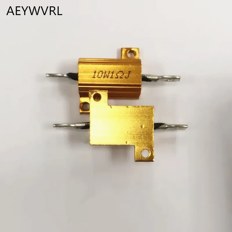 RX24 10 Вт Мощный металлический корпус алюминиевый Золотой резистор 1R 2R 3R 4R 5R 6R 8R 10R 15R
