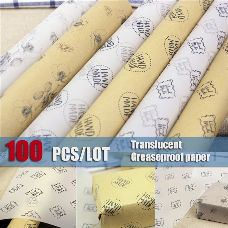 Parchment Translucent Handmade Soap Biscuits Cookies Gift Wrapping Oil Paper