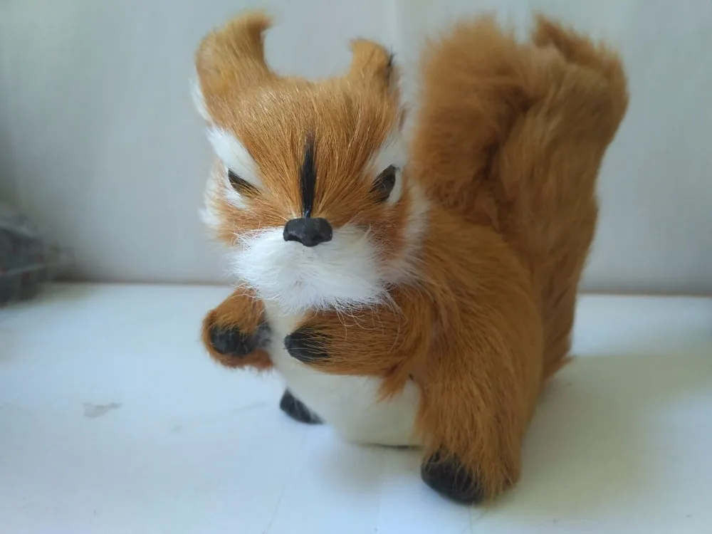 

plastic&furs brown squirrel 17x9x11cm model simulation squirrel handicraft prop home decoration gift d2642