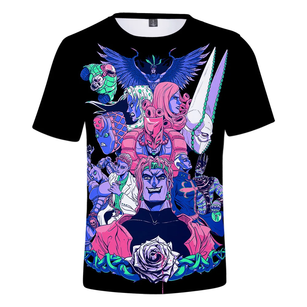 Новая мода парные мужские женские унисекс Забавные футболки JoJo's Необычные