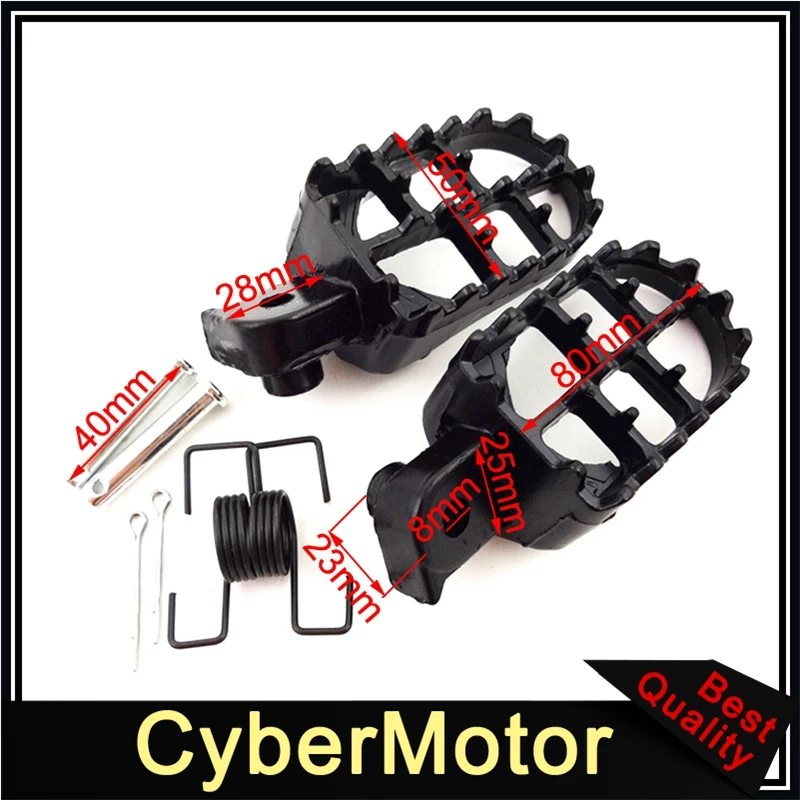 Алюминиевые Подножки для Yamaha PW50 PW80 TW200 TTR90 TTR90E Honda XR50R CRF50 CRF70 CRF80 CRF100F|foot pegs|footrests foot