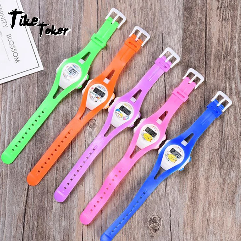 

TIke Toker,Fashion Casual Children Watches 50M Waterproof Quartz Wristwatches Jelly Kids Clock boys Hours girls Students Watch