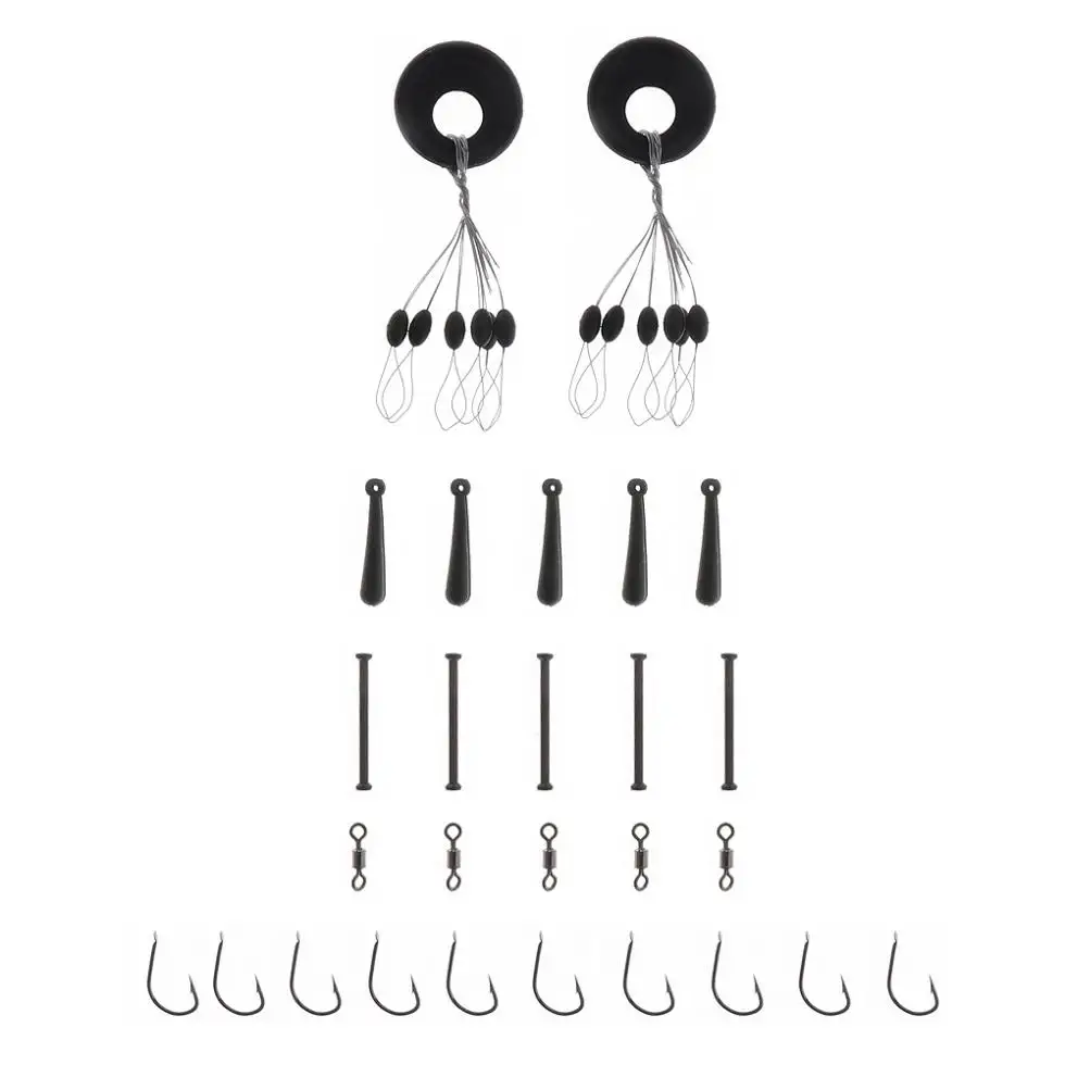 33 шт./лот рыболовные аксессуары поплавок свинцовый кожаный космический крючок