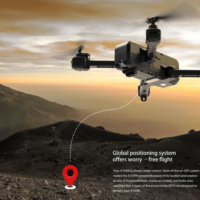 Профессиональный складной gps wifi FPV Радиоуправляемый Дрон 800 м 5G 1080P wifi сервопривод камера gps следуем за мной летная дорожка Радиоуправляемый вертолет модель