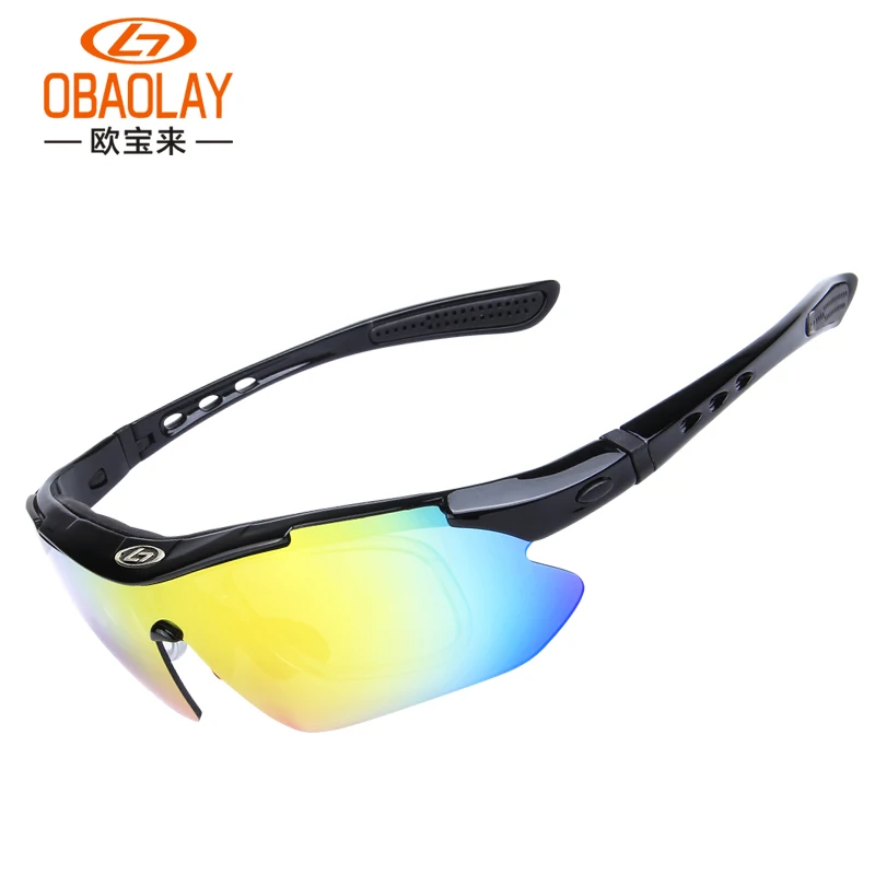 OBAOLAY Polarized Cycling Glasses 5 Lens Anti Driving Sunglasses Ultra-light Anti-UV400 Fishing Eyewear Equipment | Спорт и