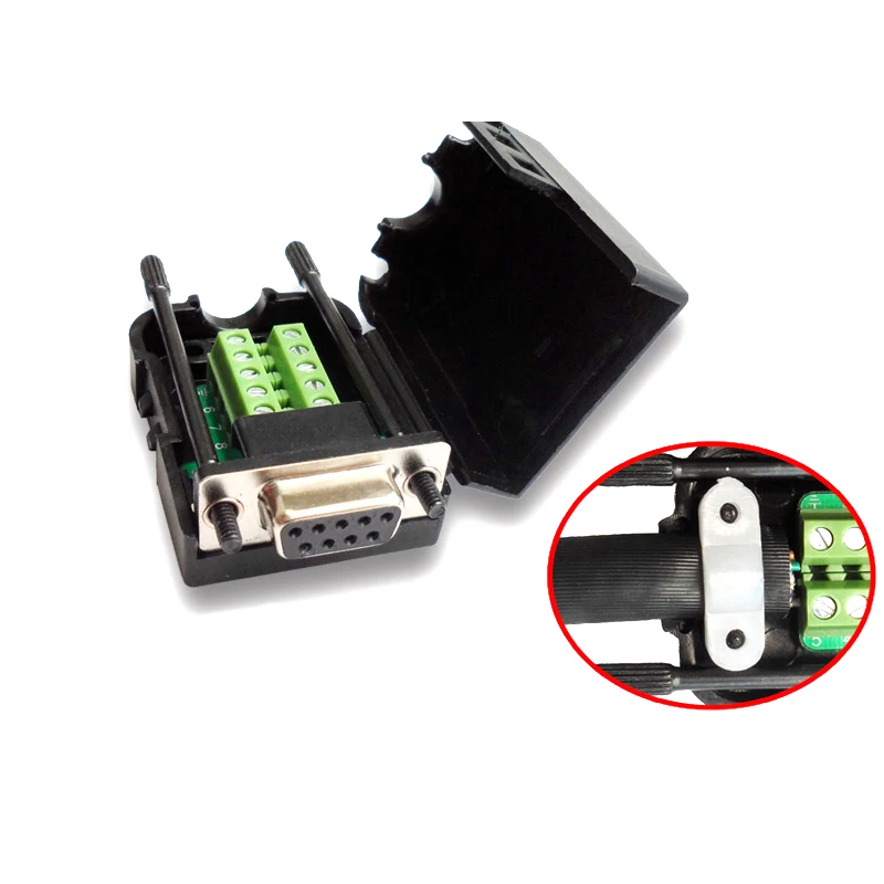 

DB9 COM RS232 transfer-free Signals terminals Male Female connector D sub 9Pins Serial Connector Breakout Board Screw Terminals