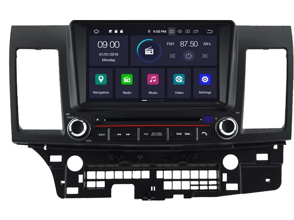Четырехъядерный Android 9 0 автомобильный dvd плеер для MITSUBISHI LANCER аудио мультимедиа gps