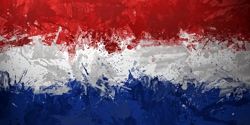 Банное полотенце с принтом флага Нидерландов мягкое пляжное из микрофибры для