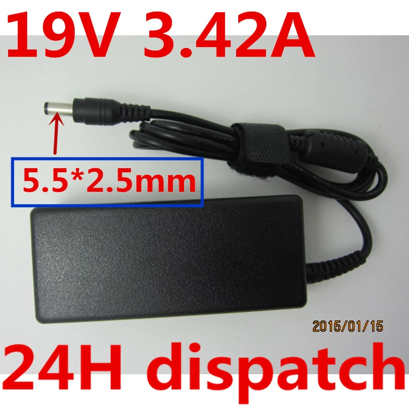 HSW ноутбук адаптер переменного тока для lenovo/Asus/Toshiba/BenQ 19 В 3.42A 5 5X2 MM AC Питание