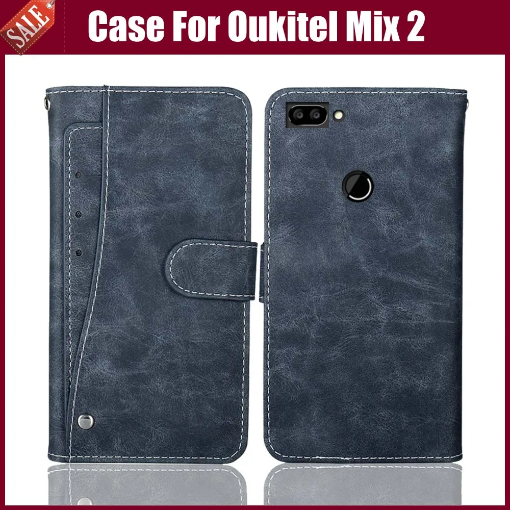 Новый дизайн! Oukitel Mix 2 чехол Роскошный кошелек винтажный Флип кожаный для