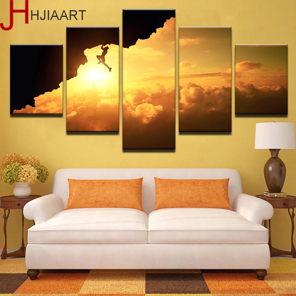 Настенная картина на холсте Декор для дома 5 шт.|sunset landscaping|painting sunsetprints pictures |