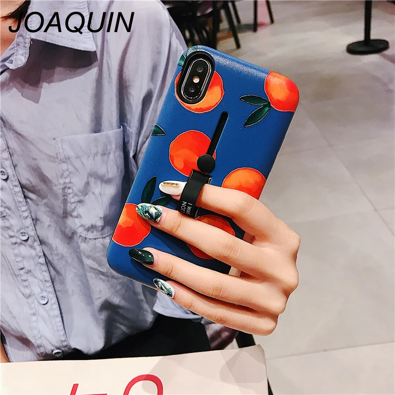 ТПУ чехол для телефона с фруктами мандарин iphone X 7 plus Мягкий силиконовый со