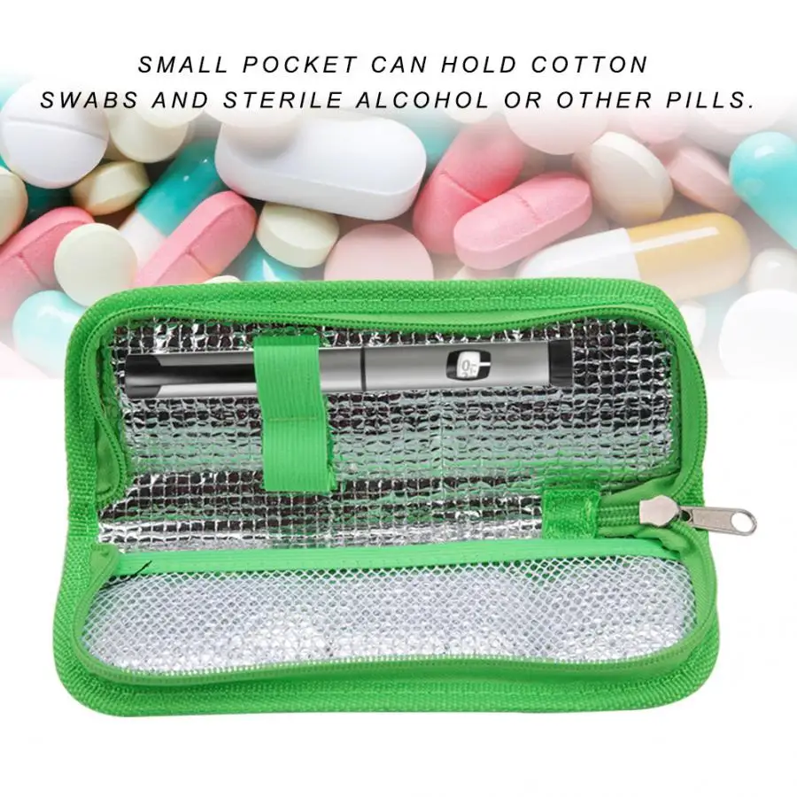 Portable Diabetic Insulin Cooling Bag Protector Refrigerated Ice Pack Medical Cooler Insulation Organizer Travel Case Bag