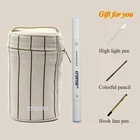 Набор маркеров Croma для рисования, набор ручек 2436486072216 цветов, маркер для набросков с двойной насадкой для рисования, ручки на масляной спиртовой основе с 4 подарками