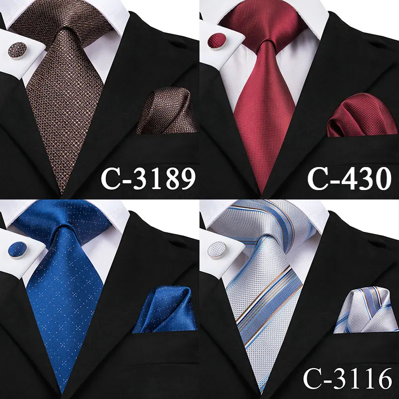 Hi Tie Business s синий мужской комплект из галстука Шелковый Полосатый галстук носовые