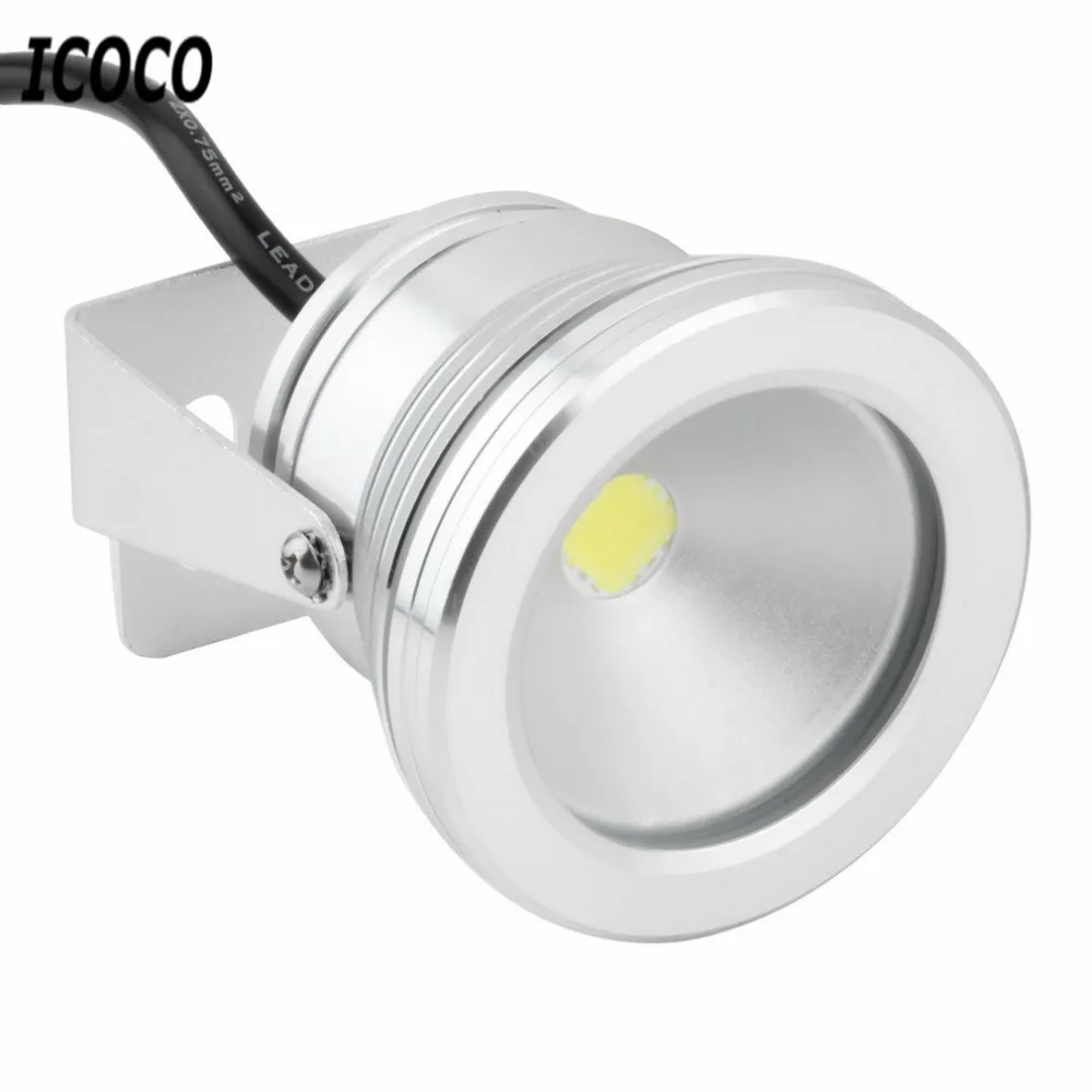 ICOCO 10 Вт подводный светодиодный прожектор для мытья бассейна водонепроницаемый