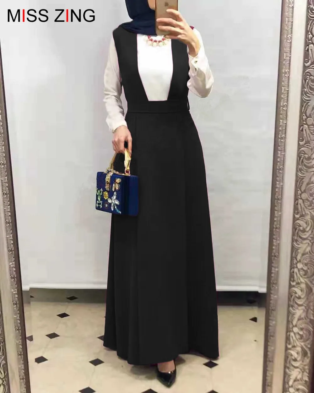 Zing Модные женские комбинезоны с поясом, юбка, платье, комбинезоны, комбинезоны, элегантные, для отдыха, мусульманские, до щиколотки, вечерние, мусульманская одежда