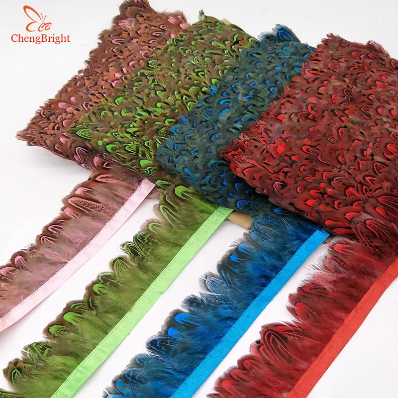 CHENGVRIGHT тканевый пояс с перьями и бахромой 4 8 см 10 ярдов/партия|feather trim|pheasant featherfeather