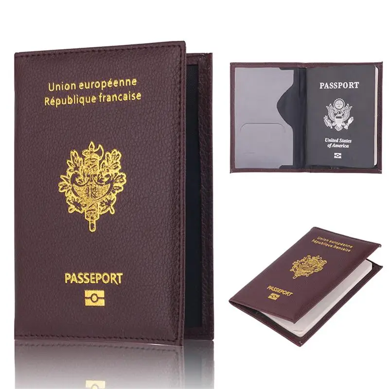 Франция кожаный чехол для защиты паспорта женская Франция Обложка на паспорт для поездок органайзер для документов для паспорта высокое качество