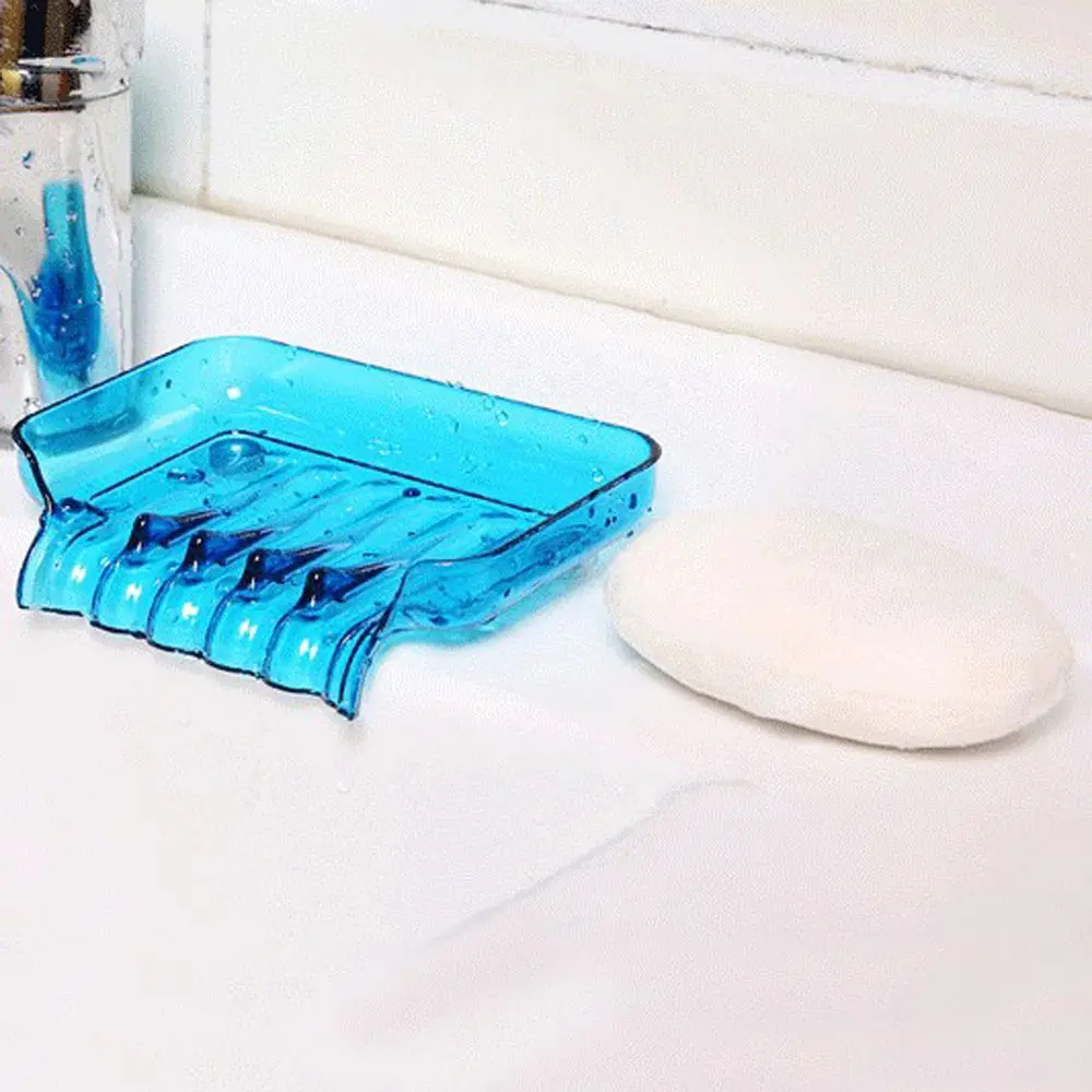 Фото 1 шт. пластиковый лоток для мыльницы душа креативный держатель мыла мойка губка