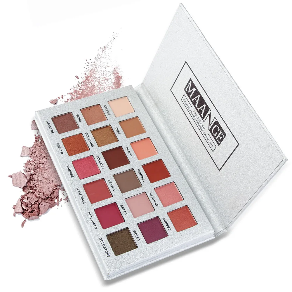 Тени для век модные 18 видов цветов Палитра теней Роскошные золотисто-матовый