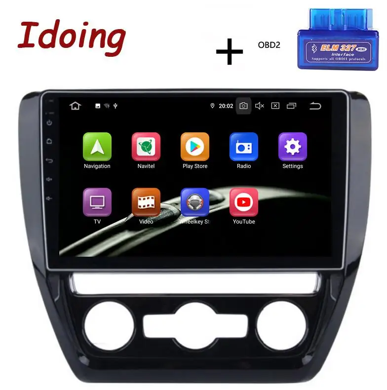 Standard with OBD IDO " 2.5D ips Car Android 9,0 радио мультимедиа плеер для VWJetta 2011- PX5, Octa Core, 4 Гб+ 64G gps навигации TDA 7850 - Цвет: Standard with OBD