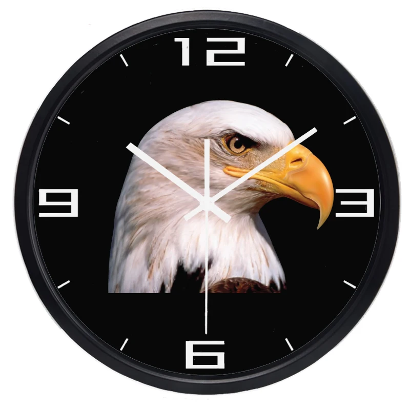 

Cool Eagle Head Wall Clock 2018 New Design Classical Retro Culture Clock