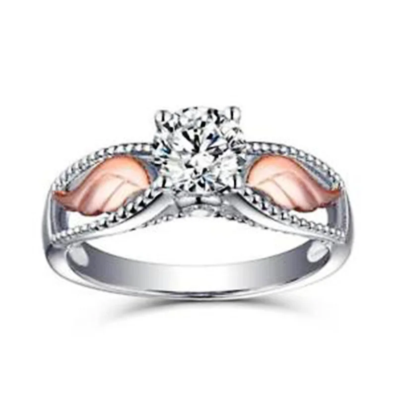 В виде крыльев Ангела Дизайн кольцо для Для женщин AAA модная с цирконием