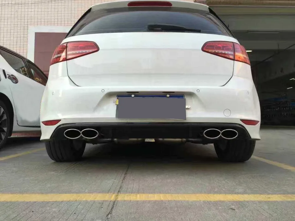 Диффузор заднего бампера из углеродного волокна для Volkswagen VW GOLF 7 R LINE хэтчбек 14-17 нестандартный