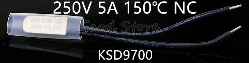 NC150Centigrade 1 шт. KSD9700 NC 250 В 5A 40~ 150 градусов биметаллический диск переключатель температуры нормального закрытого термостата тепловой протектор - Цвет: NC150Centigrade