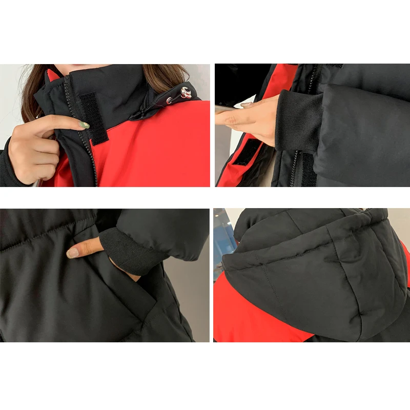 New Design 2019 Winter Jacket Women Stand Collar Warm Thicken Padded Female Short Coat Patch Parka | Женская одежда