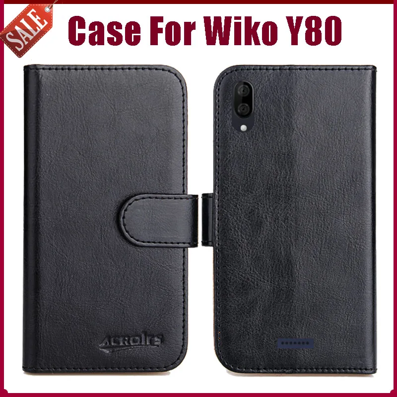 

Лидер продаж! Wiko Y80 чехол Новое поступление 6 цветов Высокое качество флип-кожа защитa чехол для телефона Wiko Y80 чехол