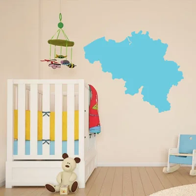 Карта Бельгии Глобус земля страна СТЕНА Виниловая наклейка на заказ украшение
