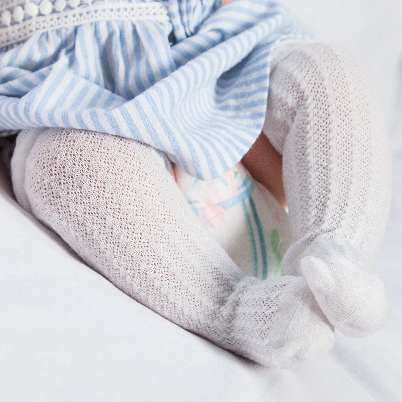 Носки детские до колена однотонные хлопковые длинные для девочек 0 24 месяцев