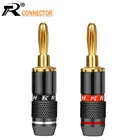 4 шт.2 пары, немагнитные разъемы типа банан, разъемы для аудиоколонок, клеммы типа банан высококачественные разъемы