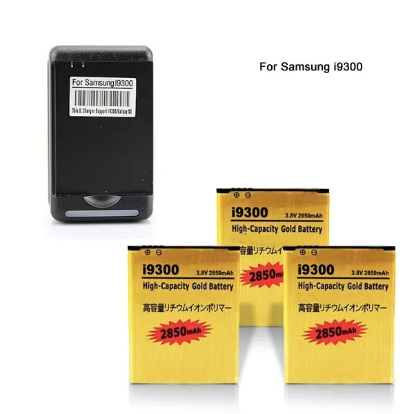 Seasonye 3x2850 мАч EB L1G6LLU Золотой сменный аккумулятор + зарядное устройство для Samsung Galaxy