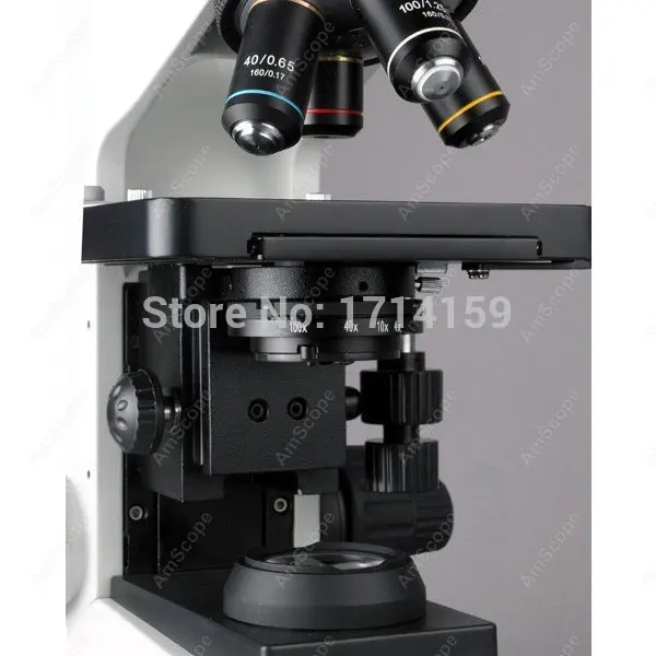 Лабораторный микроскоп-принадлежности AmScope 40X-1600X Профессиональный бинокулярный