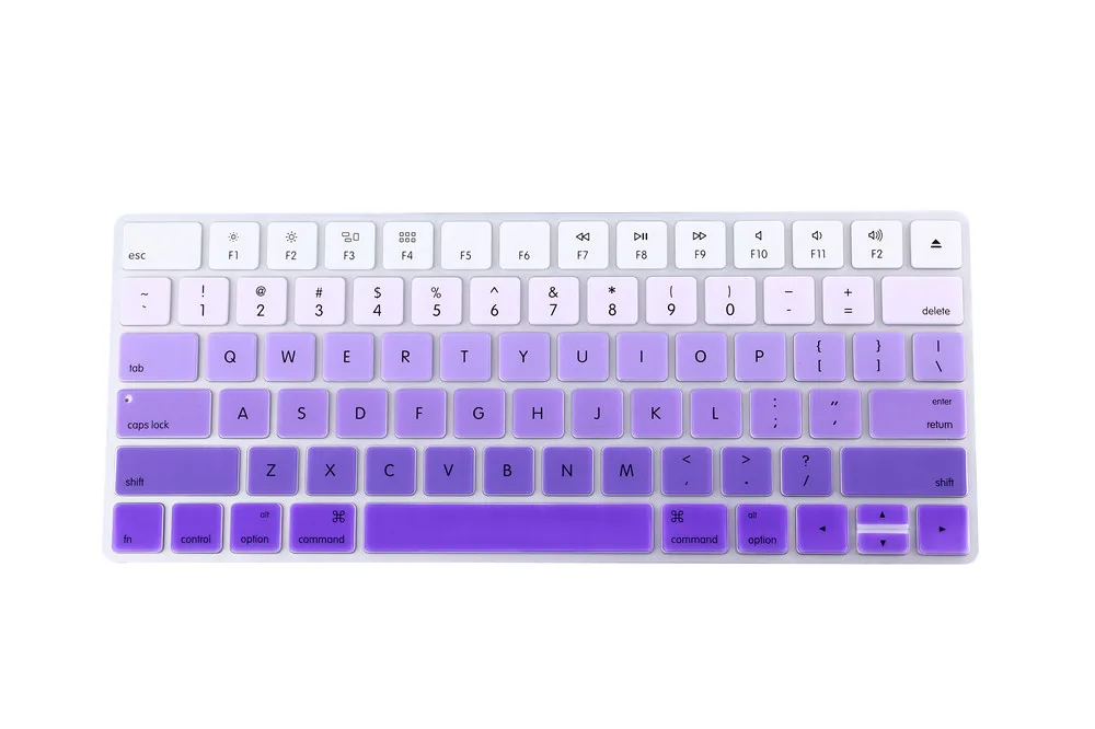 Gradient Purple RYGOU Американская версия Английский алфавит силиконовый чехол для клавиатуры защитная кожа для Apple новая волшебная клавиатура 2 MLA22B/A выпуск - Цвет: Gradient Purple