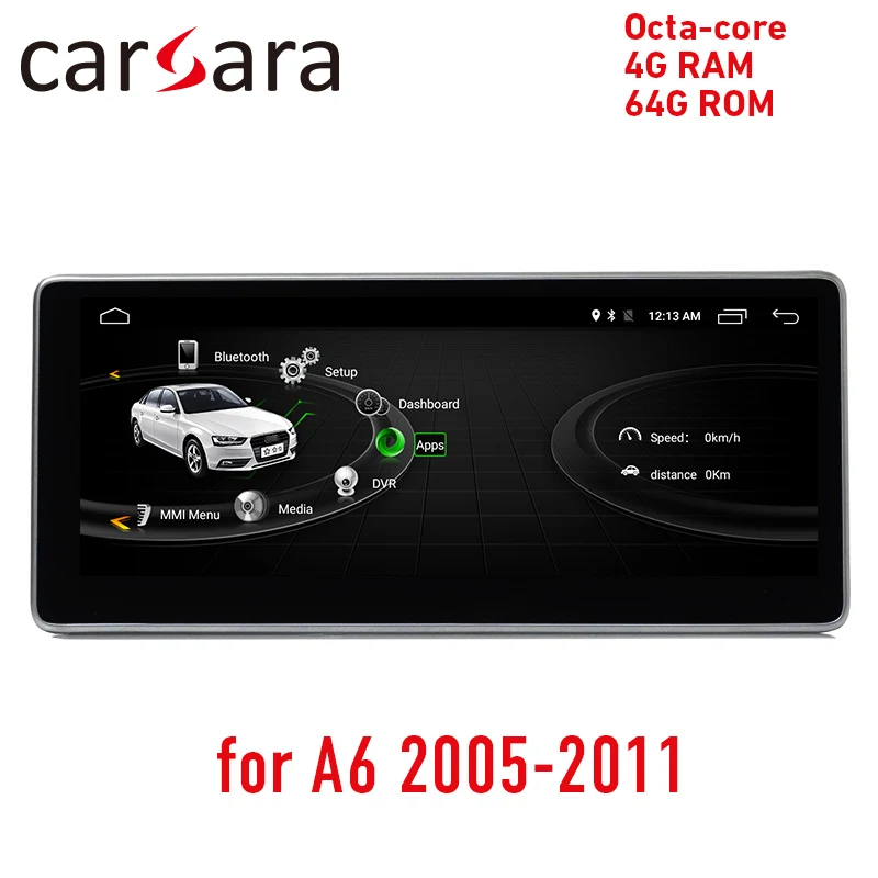 Android raido обновление для Aud i A6 2005 до 2011 Восьмиядерный 4 Гб ОЗУ 64 ПЗУ сенсорный экран gps Навигация стерео тире мультимедийный плеер