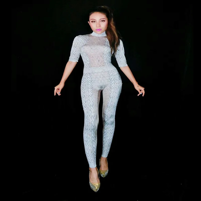 

2021 Новое женсое сексуальное 3D печать Стразы комбинезон леди вечернее вечерние класса «Люкс» одежда с длинным рукавом для выпускного вечера...