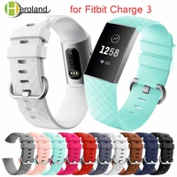 silicone watch strap for fitbit charge 4 bracelet wriststrap for fitbit charge 3 band soft sport replacement accessories belt